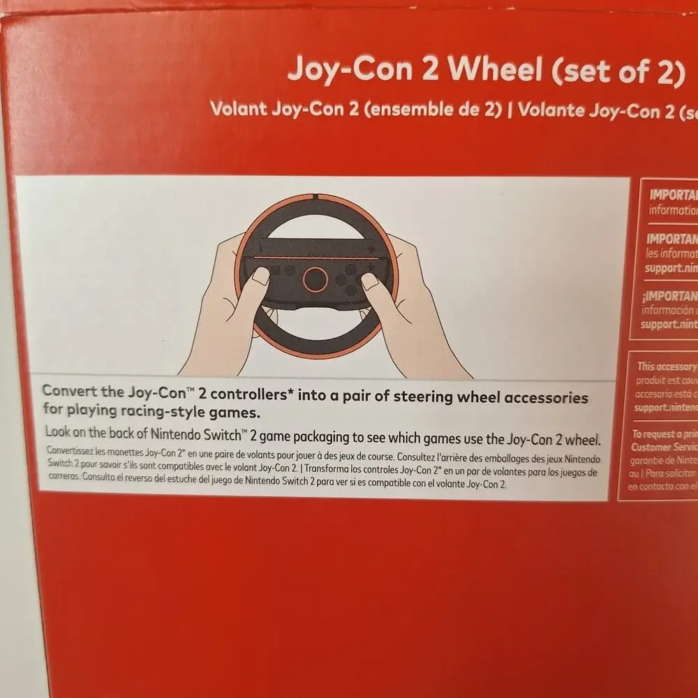 Nintendo Switch 2 Joy-Con 2 Wheel set of two wheels 2025 release Brand new